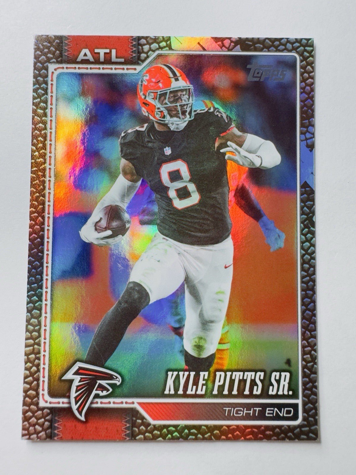 2026 Topps Flagship Kyle Pitts Sr. #10 Football Leather Foil - **GEM MINT!! - Kru’s Katch