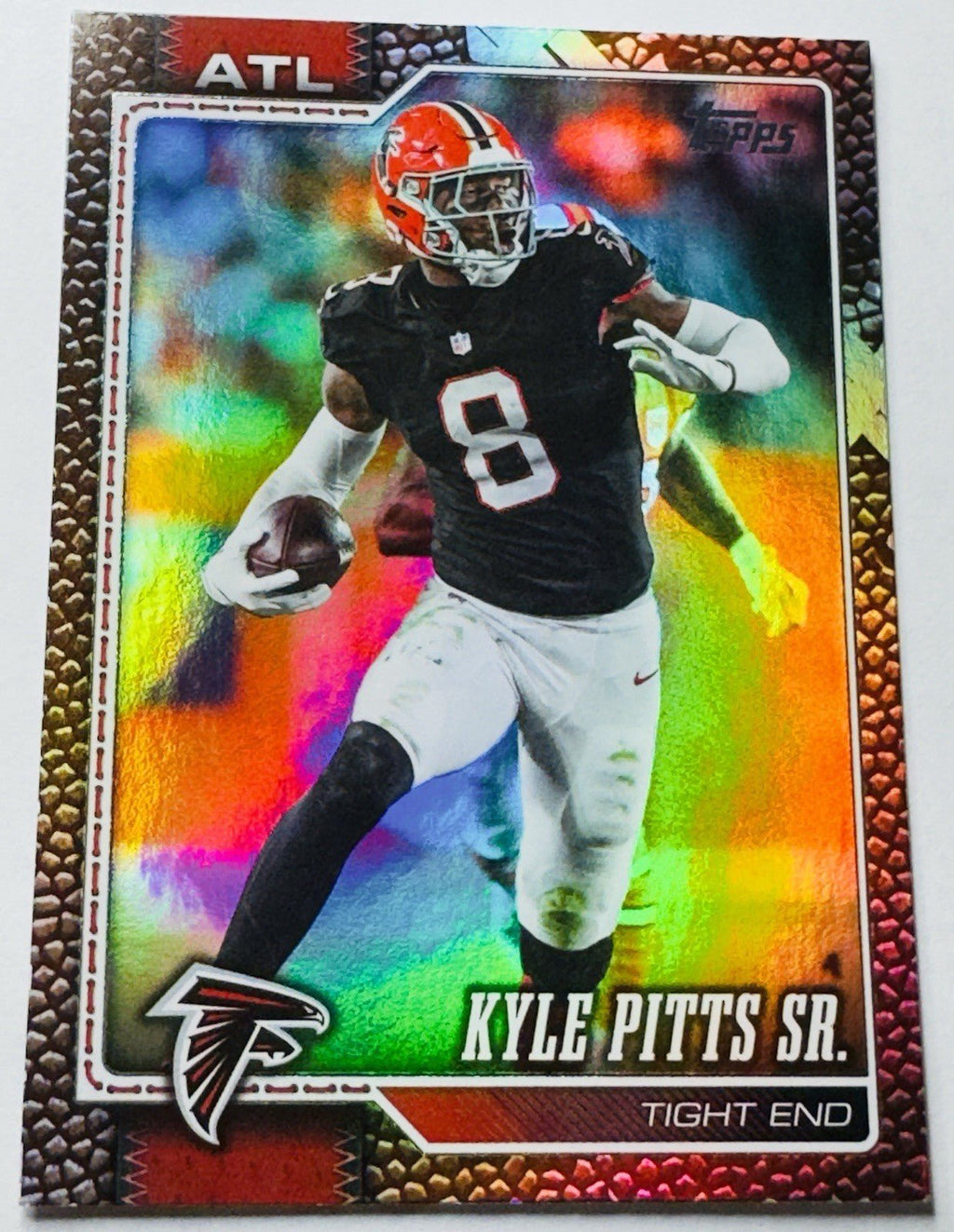 2026 Topps Flagship Kyle Pitts Sr. #10 Football Leather Foil - **GEM MINT!! - Kru’s Katch