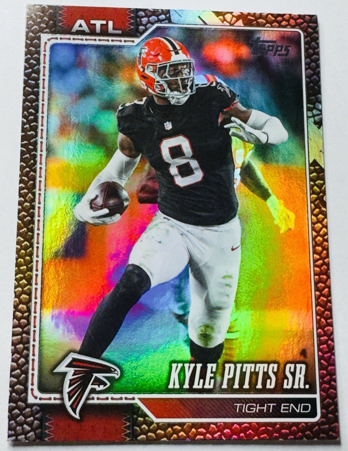 2026 Topps Flagship Kyle Pitts Sr. #10 Football Leather Foil - **GEM MINT!! - Kru’s Katch