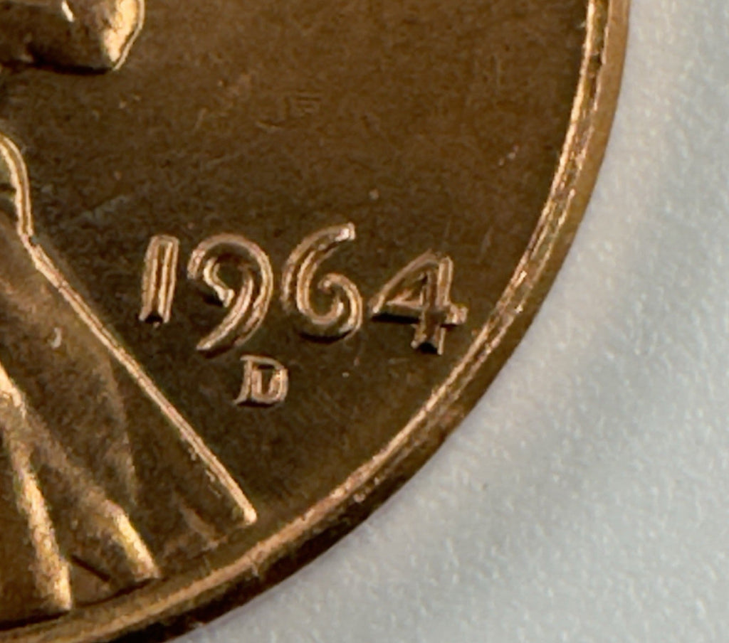 *AU 1964-D Lincoln Cent - About Uncirculated Penny (606) - Kru’s Katch