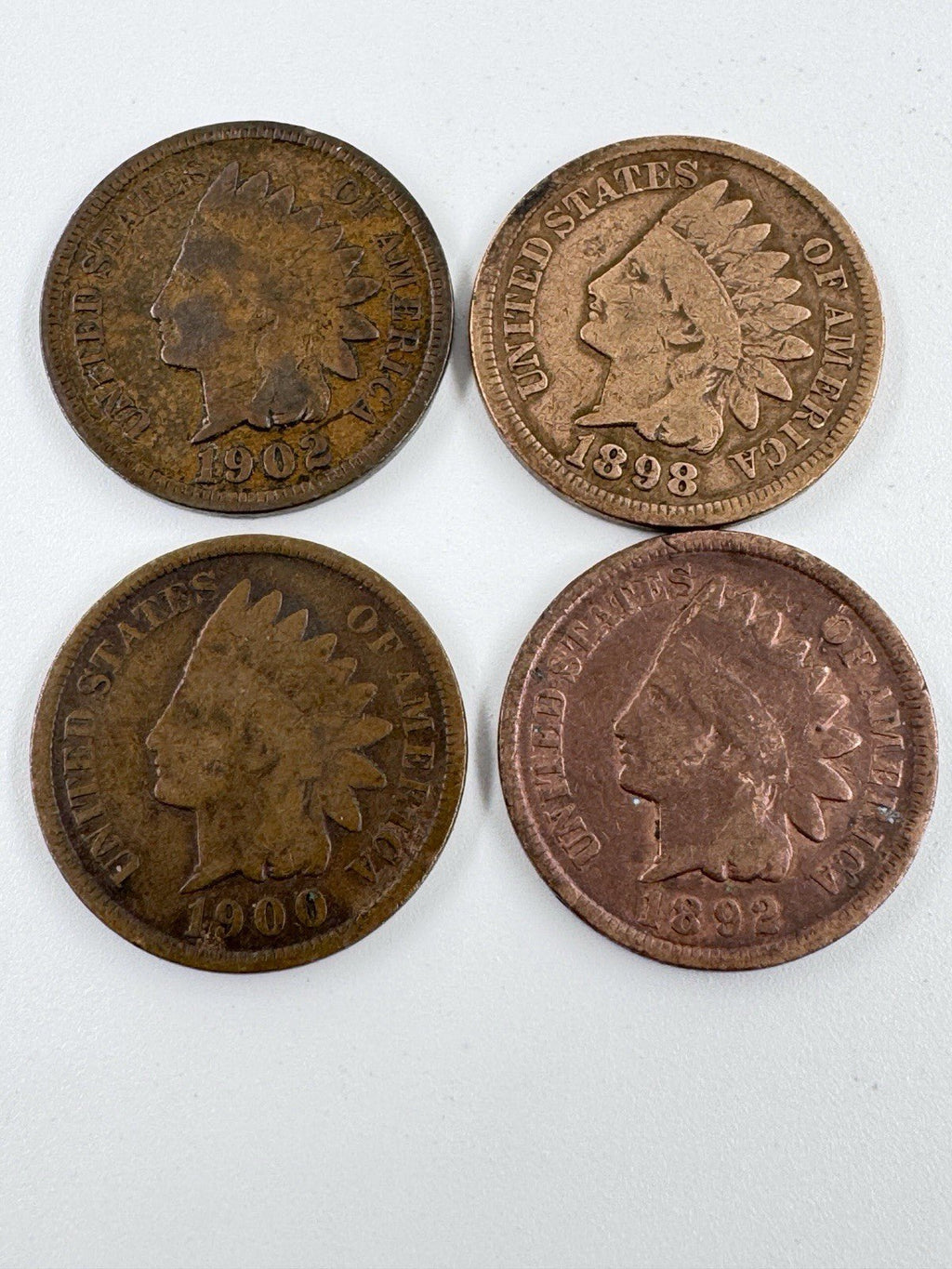 Lot Of 4 Indian Head Cents - Nice Circulated Coins - Kru’s Katch