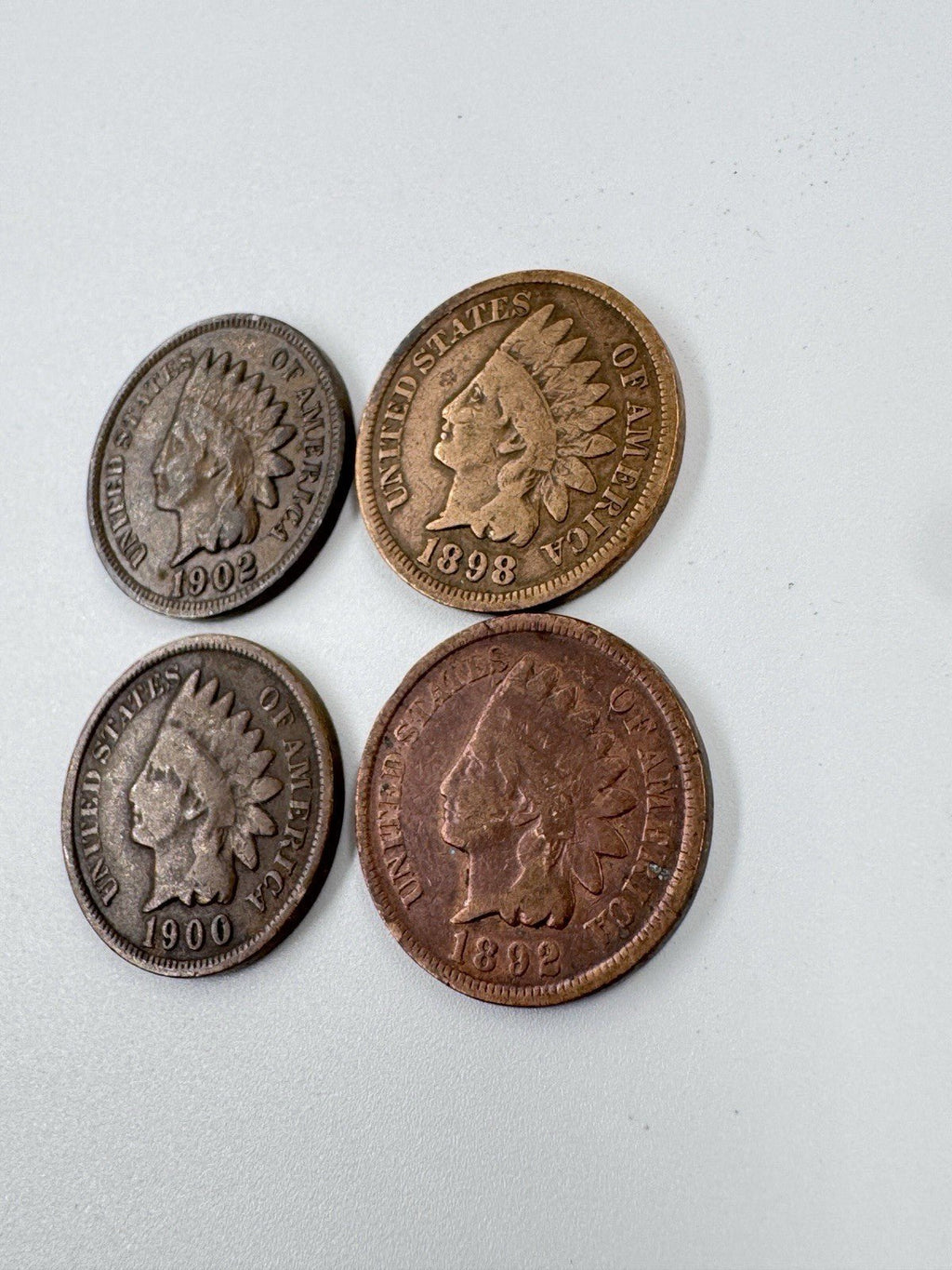 Lot Of 4 Indian Head Cents - Nice Circulated Coins - Kru’s Katch