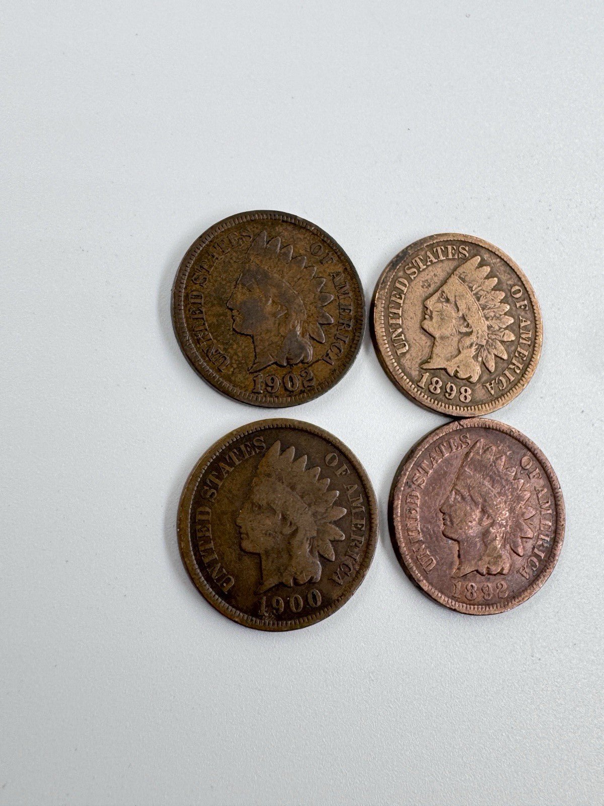 Lot Of 4 Indian Head Cents - Nice Circulated Coins - Kru’s Katch