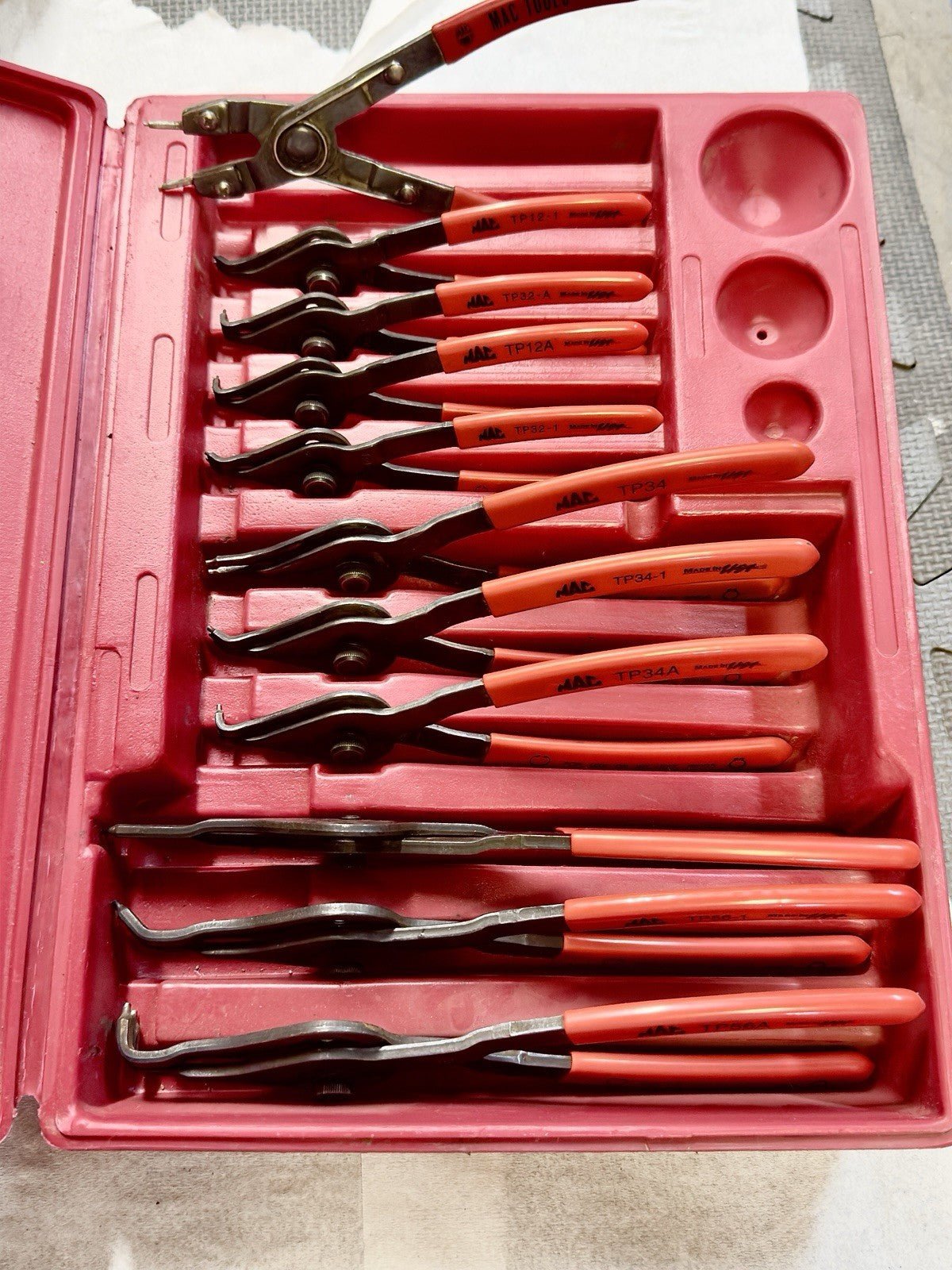 MAC Tools PK-250 11 pc Retaining Snap Ring Pliers Set Internal/External USA - Kru’s Katch