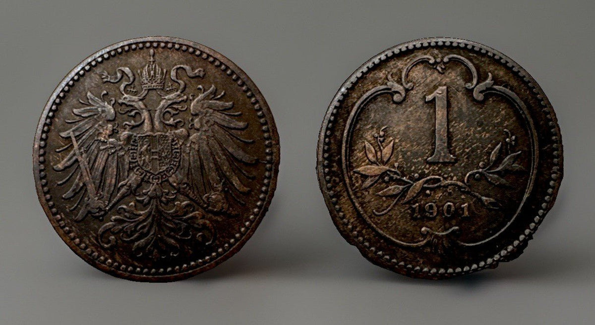 *SCARCE GEM AU! 1901 Austria 1 Heller KN# 2800 - Kru’s Katch