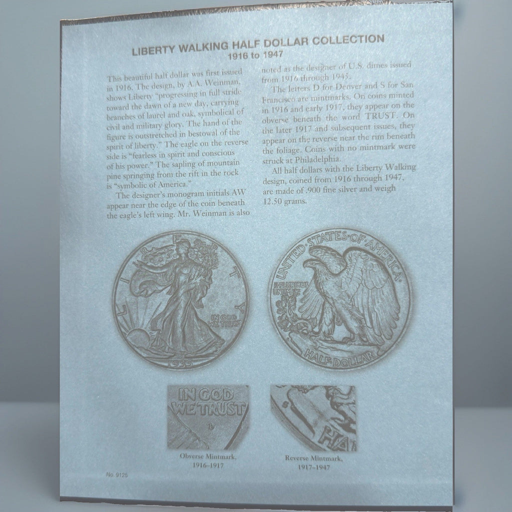 Whitman Classic Coin Album (Item #9125)-Walking Liberty Half Dollars (No Coins) - Kru’s Katch