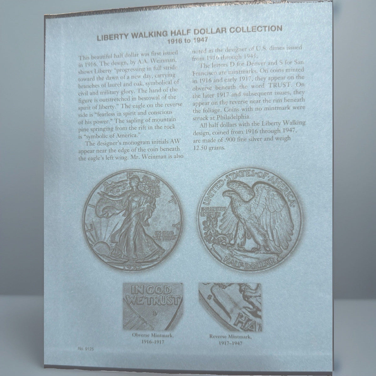 Whitman Classic Coin Album (Item #9125)-Walking Liberty Half Dollars (No Coins) - Kru’s Katch