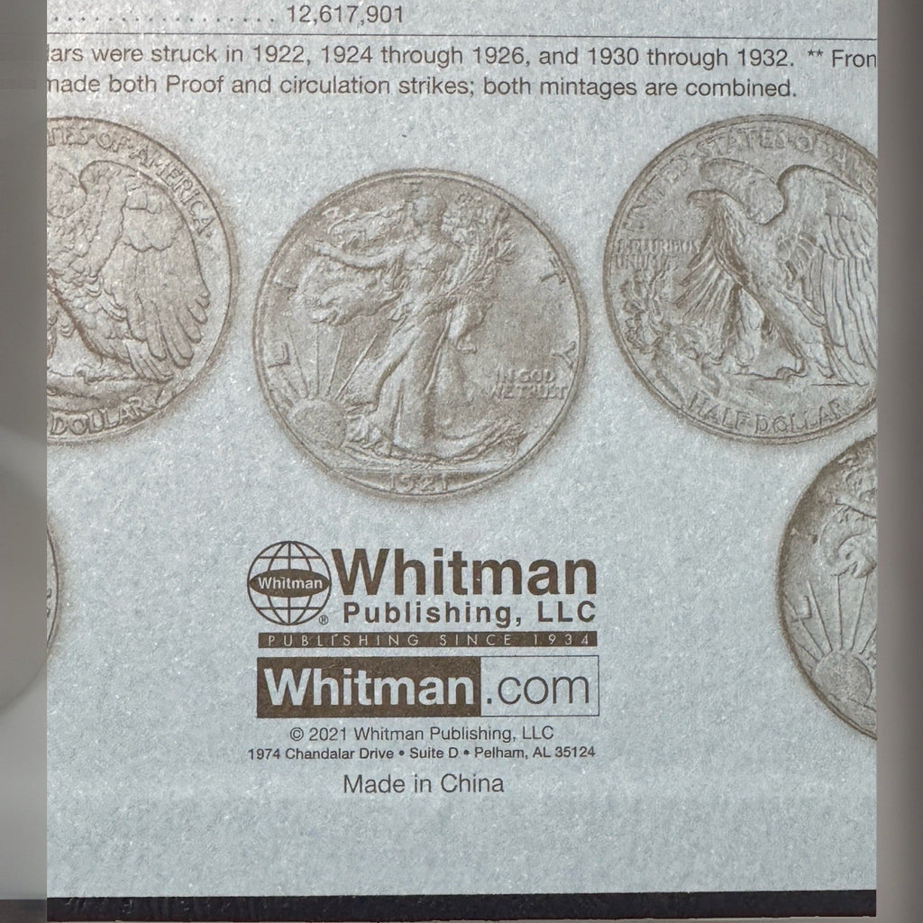 Whitman Classic Coin Album (Item #9125)-Walking Liberty Half Dollars (No Coins) - Kru’s Katch