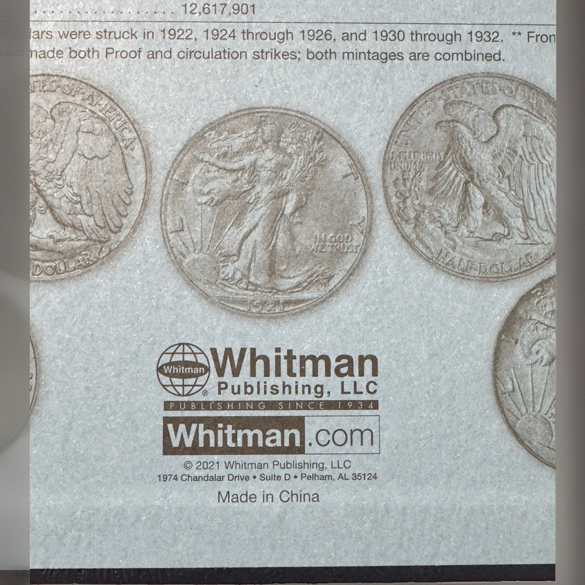 Whitman Classic Coin Album (Item #9125)-Walking Liberty Half Dollars (No Coins) - Kru’s Katch