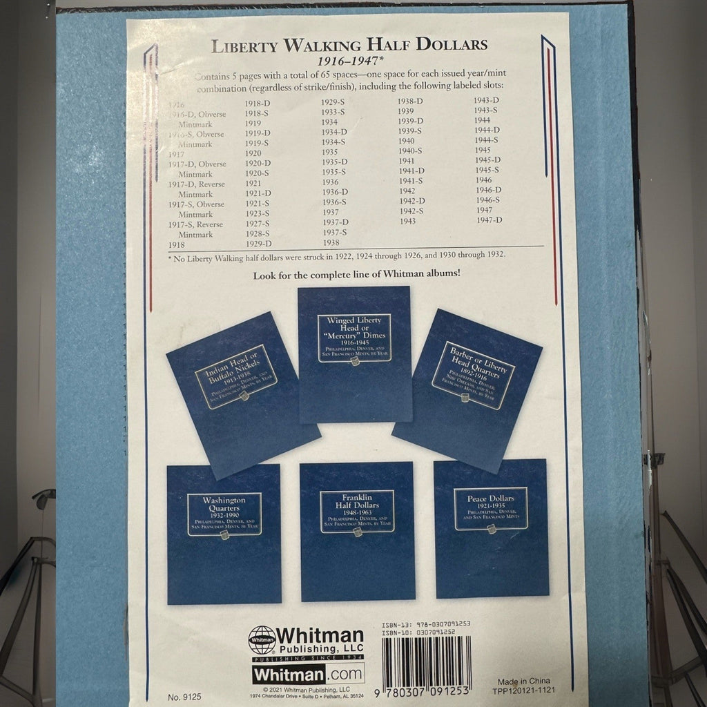 Whitman Classic Coin Album (Item #9125)-Walking Liberty Half Dollars (No Coins) - Kru’s Katch